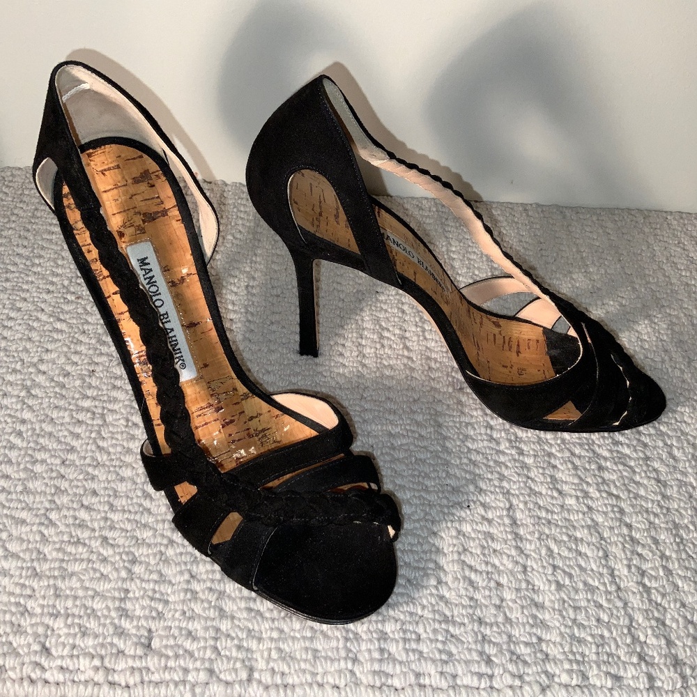 Manolo Blahnik Suede Sandal
